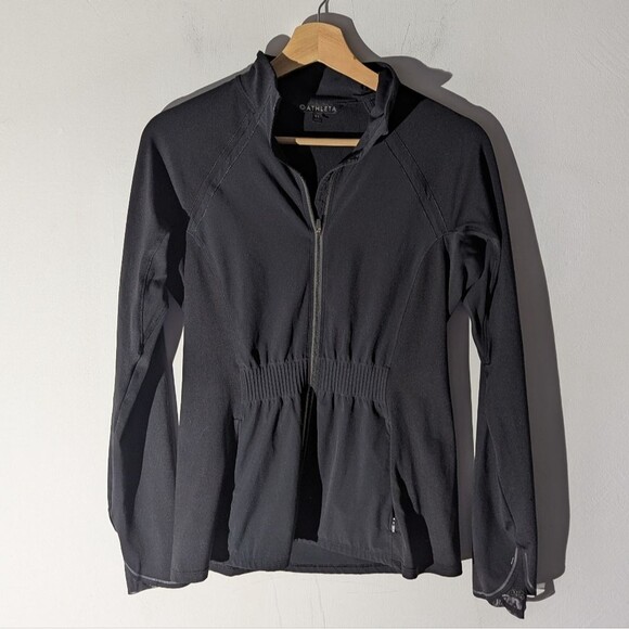 Athleta Black Full Zip Track Athletic Jacket Women's Size XS - Picture 1 of 8